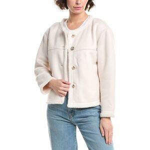 Pascale La Mode Womens  Fleece Jacket, White